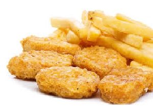 Chicken Nuggets 6 stk mit Pommes