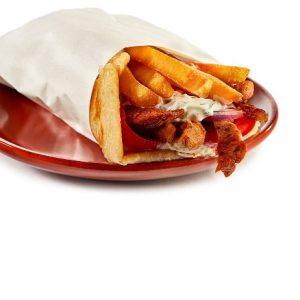 Gyros Pita mit pommes  ( Greek Art )